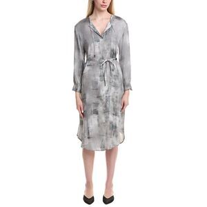 Peserico Womens  Adjustable Tab Midi Dress, White